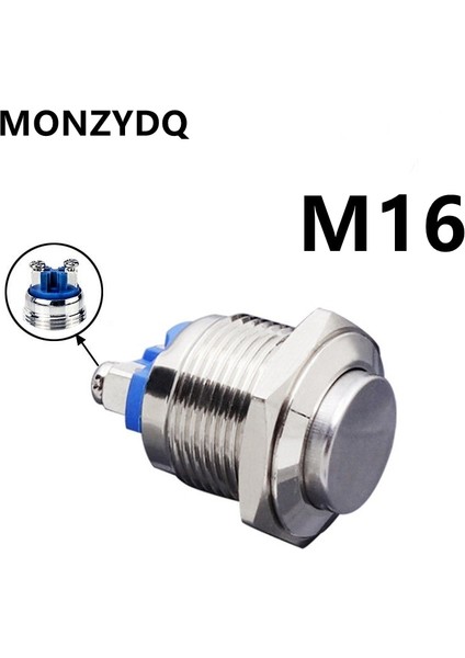 Monzydq 16MM IP67 Metal Basmalı Düğme Anahtarı Su Geçirmez Kendini Sıfırlama Anlık Kilitleme Mandallama Yok Yüksek/düz/anlık (Yurt Dışından) fiyatları