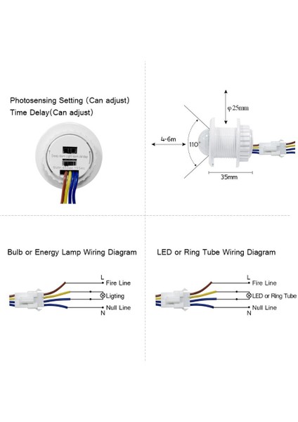 Pır Sensör Anahtarı Hareket Ir Kızılötesi Indüksiyon Lamba Anahtarı 220V 110V LED Işık Floresan Ampul Downlight (Yurt Dışından) indirimleri