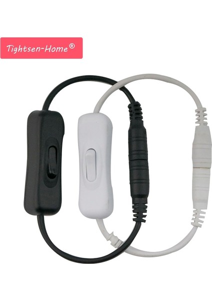 LED Şerit Işığının Denetleyici Basma Düğmesi 304 Açma/kapama Düğmesi, Dişi ve Erkek Dc 12V Güç Konektörü Fişleri 5.5x2.1mm (Yurt Dışından)