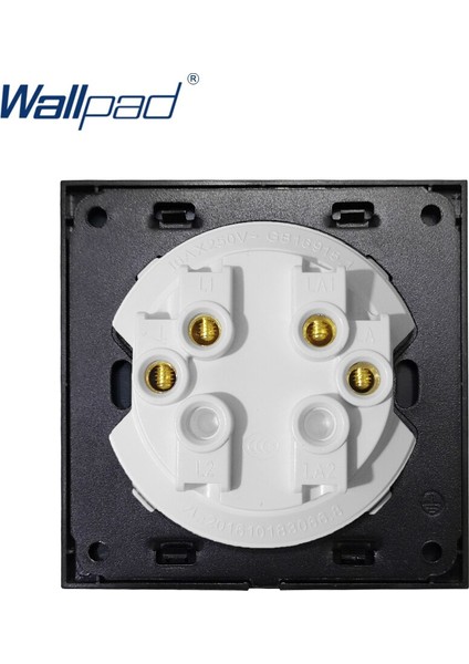 Wallpad L6 Siyah 2 Gang 1 Yollu Temperli Cam Rastgele Tıklama Düğmesi Duvar Işık Anahtarı Mavi LED Göstergesi ile (Yurt Dışından) fırsatları