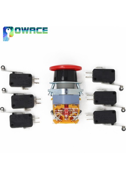 6 Adet Kırmızı Burcu Acil E-Stop Basmalı Düğme Anahtarı 22MM 1 No 1 Nc Cnc Son Durdurma Sınırlı Anahtarı (Yurt Dışından)