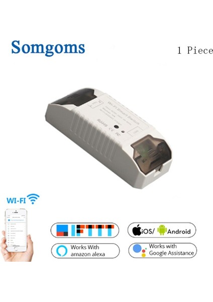 Sıcak Satış Wifi Akıllı Kesici Anahtarı 90 Ila 250 V Açık Kapalı Işık Anahtarları Destek App Uzaktan Kumanda Evrensel Dıy Modülü (Yurt Dışından)