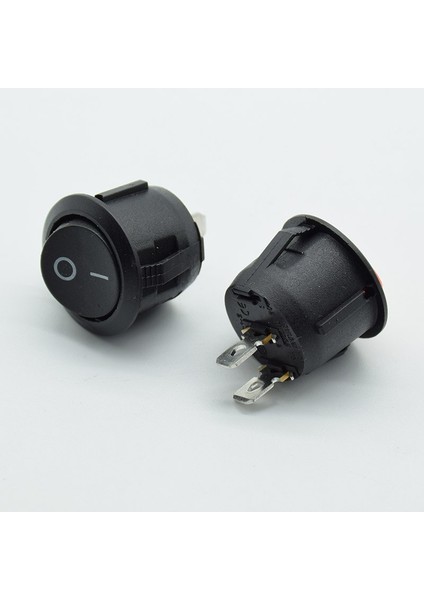5 Adet 22MM Çap Küçük Tekne Rocker Anahtarları Mini Siyah Beyaz Kırmızı 2 Pin On-Off Rocker Anahtarı Su Geçirmez (Yurt Dışından)