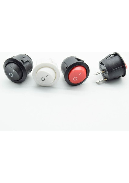 5 Adet 22MM Çap Küçük Tekne Rocker Anahtarları Mini Siyah Beyaz Kırmızı 2 Pin On-Off Rocker Anahtarı Su Geçirmez (Yurt Dışından) fiyatları