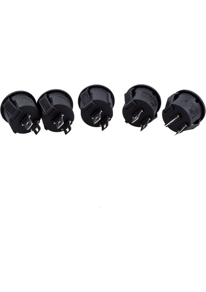 Adet Spst Siyah Düğme Açma/kapama Yuvarlak Rocker Anahtarı Ac 6A/125V 3A/250V ve 5 x Anlık Spst Kırmızı Yok (Yurt Dışından) modelleri