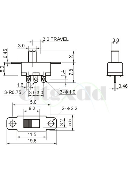 Cltgxdd 1 Adet Geçiş Anahtarı SS12F15G5 Dikey 3 Pin 2 Pozisyon 1P2T Sabit Delikli Kesici On-Off Slayt Anahtarı Montajı (Yurt Dışından) fırsatları