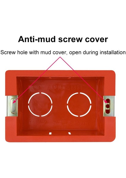 Süper Kalite Anahtar Kutusu 99MM*64MM Standart Dahili Montaj Kutusu Kırmızı Kaset 118MM*72MM Standart Duvar Anahtarı ve Priz (Yurt Dışından) modelleri