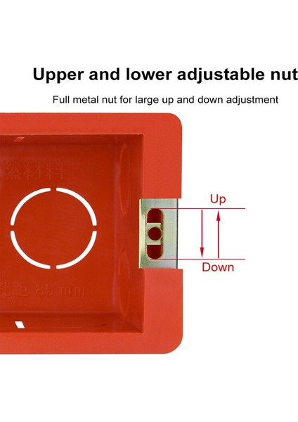 Süper Kalite Anahtar Kutusu 99MM*64MM Standart Dahili Montaj Kutusu Kırmızı Kaset 118MM*72MM Standart Duvar Anahtarı ve Priz (Yurt Dışından) fırsatları