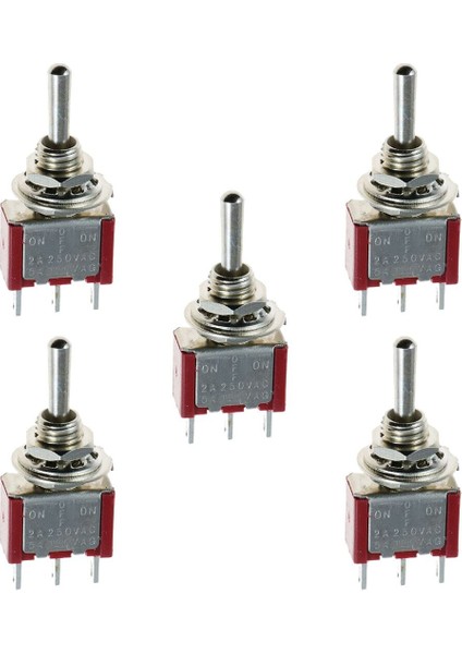 Thgs 5 x Mini Anlık (Açık)Kapalı(Açık) Geçiş Anahtarı Model Demiryolu Spdt 12V, Gümüş (Yurt Dışından)