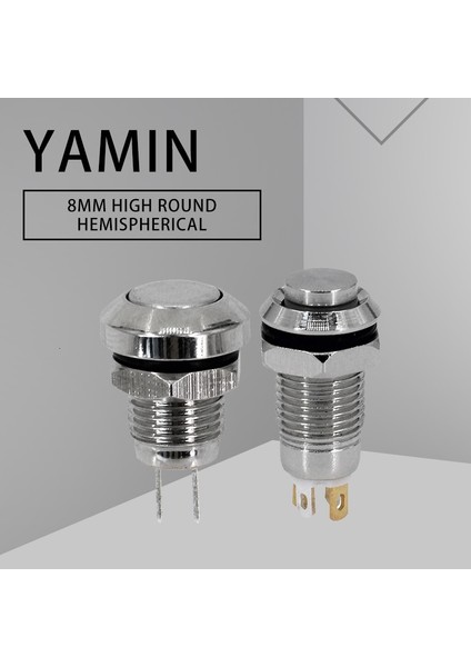 8mm Metal Basmalı Düğme Anahtarı 2/4 Pin Sıfırlama/anlık Kilit Mandallama Su Geçirmez Normalde Açık Ultra Küçük Minyatür Düğmeler (Yurt Dışından)