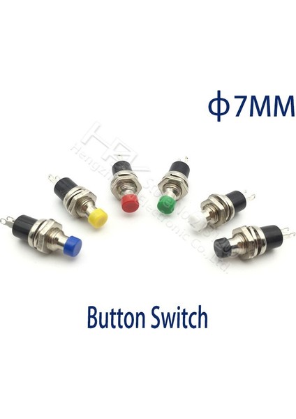Hzy 6 Adet/grup 7mm Anlık Basmalı Düğme Anahtarı Sıfırlama Anahtarına Basın Anlık Açma Kapama Basmalı Düğme Anahtarı Normalde Açık Hayır (Yurt Dışından)