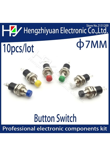 Hzy 6 Adet/grup 7mm Anlık Basmalı Düğme Anahtarı Sıfırlama Anahtarına Basın Anlık Açma Kapama Basmalı Düğme Anahtarı Normalde Açık Hayır (Yurt Dışından) fiyatları