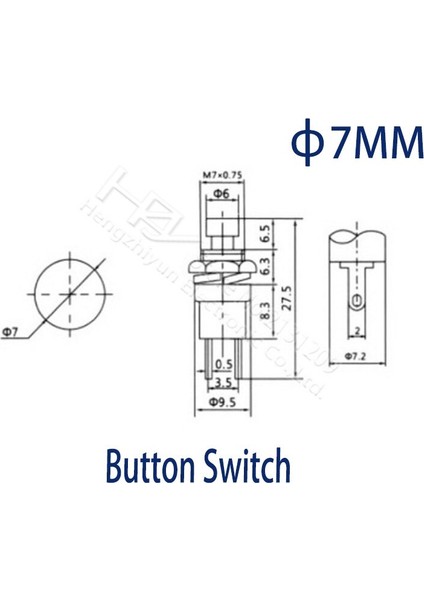 Hzy 6 Adet/grup 7mm Anlık Basmalı Düğme Anahtarı Sıfırlama Anahtarına Basın Anlık Açma Kapama Basmalı Düğme Anahtarı Normalde Açık Hayır (Yurt Dışından) fırsatları