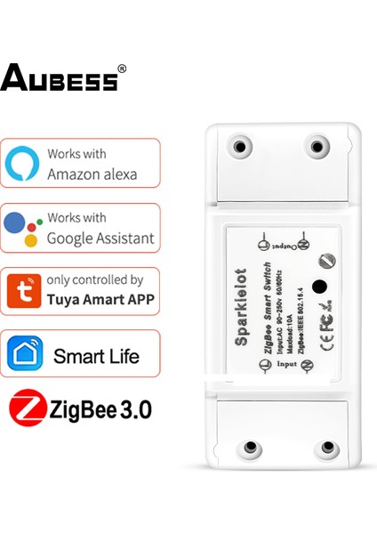 Zigbee3.0 Akıllı Işık Anahtarı Moudle 10A Evrensel Kesici Zamanlayıcı App Kablosuz Uzaktan Kumanda Ieee 802.15.4 ile Çalışmak Zigbee3.0 Alexa Google Home (Yurt Dışından)