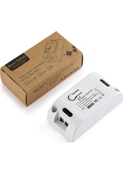 Qıachıp Wifi 433 Mhz Kablosuz Rf Röle Alıcı Akıllı Ev Modülü Işık Anahtarı + Duvar Uzaktan Kumanda Anahtarı Tavan Lambası (Yurt Dışından)