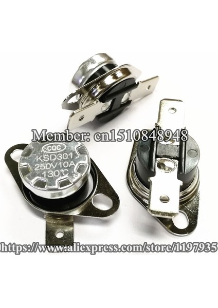 Termostat Sıcaklık Anahtarı KSD301 250V 10A 125 130 135 140 145 150 155 160 165 170 175 180 185 190 195 Derece Normalde Açık (Yurt Dışından) modelleri