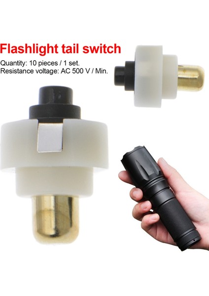Çap 20MM LED El Feneri Basmalı Düğme Anahtarı Açık/kapalı Elektrikli Kuyruk Anahtarı 10 Adet/grup (Yurt Dışından)