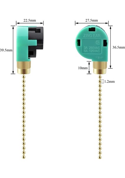 Paket Tavan Vantilatörü Anahtarı Tavan Vantilatörü Işığı, Duvar Lambaları, Dolap Işığı Için Yedek Hız Kontrolü A ZE-268S6 (Yurt Dışından) fiyatları
