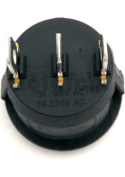 5 Adet Tekne Rocker Anahtarı 6A 250V Ac / 10A 125V Ac On/off 20MM Çap Snap Siyah 3 Pin 3 Yollu Anahtarlar 3 Pozisyon (Yurt Dışından)