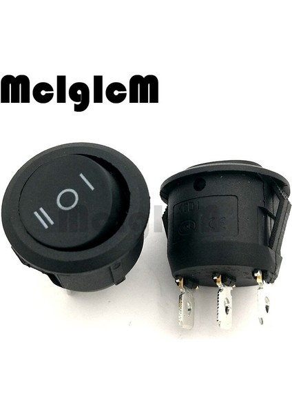 5 Adet Tekne Rocker Anahtarı 6A 250V Ac / 10A 125V Ac On/off 20MM Çap Snap Siyah 3 Pin 3 Yollu Anahtarlar 3 Pozisyon (Yurt Dışından)