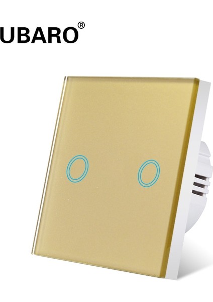 Ubaro Anahtarı Cam Panel Duvar Lambası Dokunmatik Ekran Beyaz Kristal Standart Dokunmatik Anahtar 2-Gang (Yurt Dışından) fırsatları