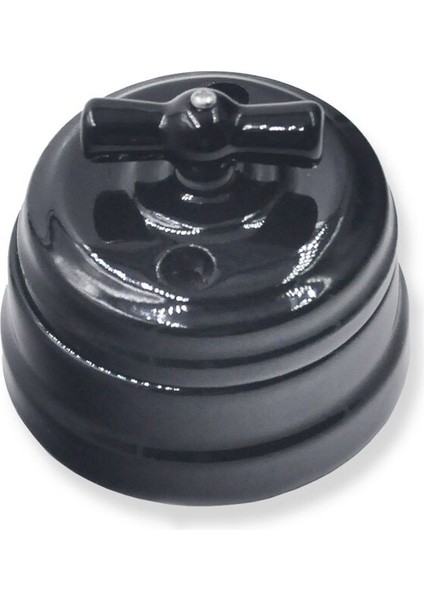 Ev Geliştirme Avrupa Seramik Anahtarı Duvar Topuzu Işık Anahtarı 10A Yalıtım Seramik Siyah Beyaz (Yurt Dışından)