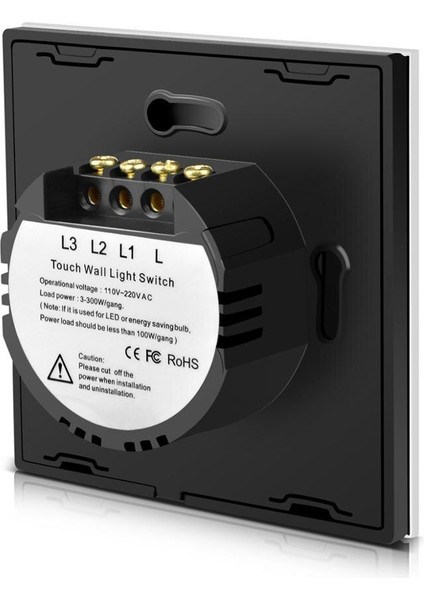 Dokunmatik Anahtarı Ab/ingiltere Standardı Kristal Cam Panel Dokunmatik Anahtarı, 220 V 1/2/3 Gang 1 Yollu LED Işık Lambası Duvar Dokunmatik Ekran Kesici (Yurt Dışından)