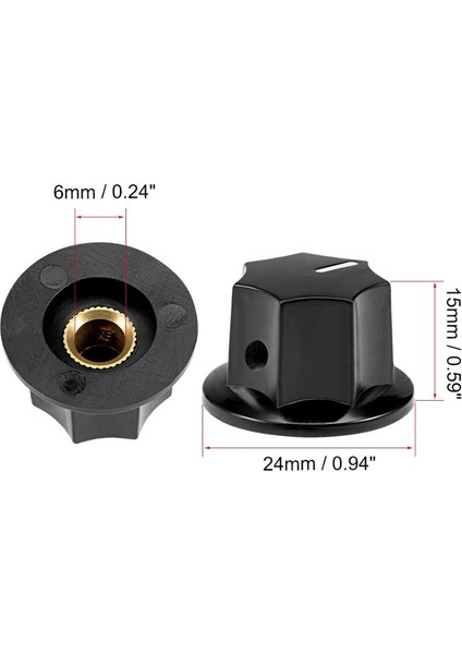 Uxcell 5 Adet 6mm Ekleme Mili 24X15MM Plastik Potansiyometre Döner Topuz Tencere Siyah Bağlantı Döner Potansiyometre Malzemeleri (Yurt Dışından) modelleri