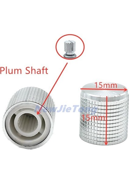 5 Adet Gümüş Alüminyum Alaşımlı Potansiyometre/kodlayıcı Kolları Basmalı Düğme Anahtarı Kapakları 15X15 mm Erik Mili (Yurt Dışından) fırsatları