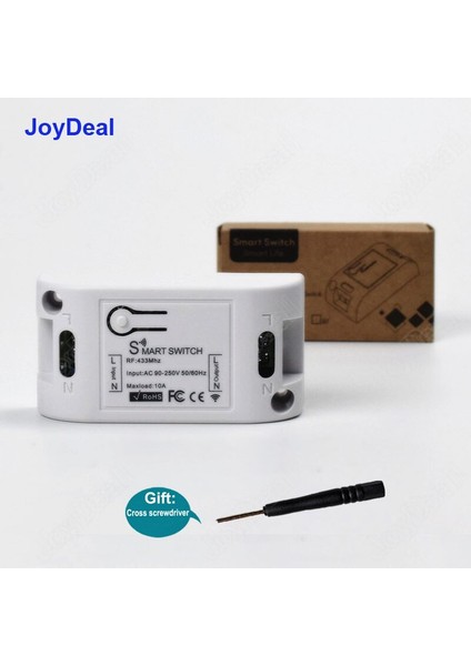 Joydeal 433 Mhz Akıllı Ev Kablosuz Işık Anahtarı Rf Uzaktan Kumanda Ac 110 V 220 V Alıcı Basma Düğmesi Yatak Odası Tavan Lambası Anahtarı (Yurt Dışından) fırsatları