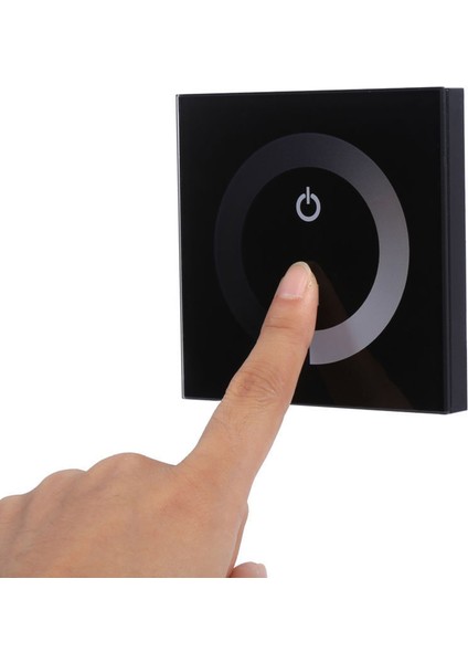 LED Dimmer 12 V-24 V 3 Tuşları Tek Renkli Dokunmatik Panel Dimmer Denetleyici Beyaz/siyah Ev Duvar Işık Anahtarı LED Şerit Bant (Yurt Dışından)