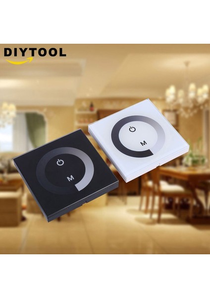 LED Dimmer 12 V-24 V 3 Tuşları Tek Renkli Dokunmatik Panel Dimmer Denetleyici Beyaz/siyah Ev Duvar Işık Anahtarı LED Şerit Bant (Yurt Dışından) modelleri