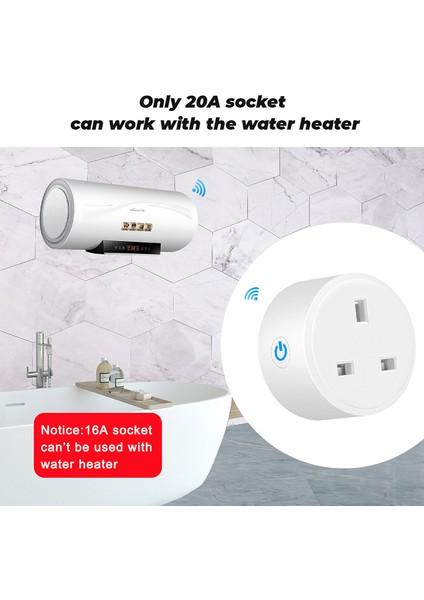 Akıllı Tuya Wifi Ingiltere Akıllı Fiş 16A 220V Adaptör Wifi Bluetooth Çift Modlu Güç Monitörü Zamanlayıcı Soketi Google Ev Için Alexa (Yurt Dışından)