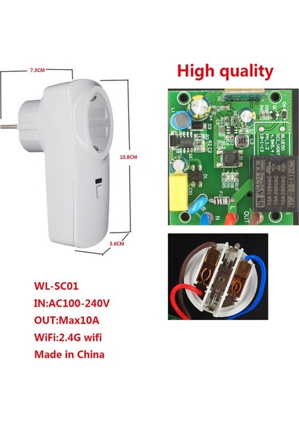 Google Home Smartlife Au Beyaz Için Alexa Için Tianmao Genie Için 10A Wifi Akıllı Soket (Yurt Dışından) modelleri