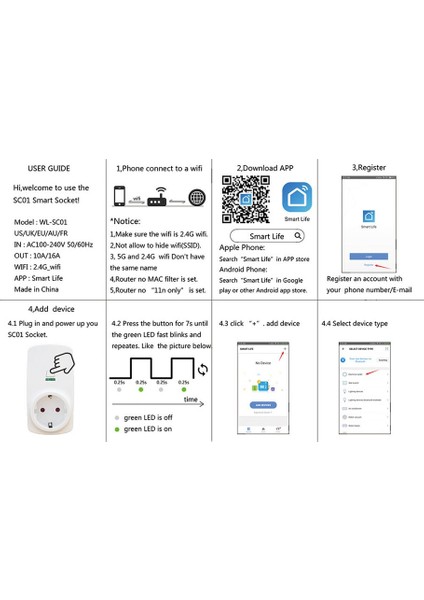 Google Home Smartlife Au Beyaz Için Alexa Için Tianmao Genie Için 10A Wifi Akıllı Soket (Yurt Dışından) fırsatları