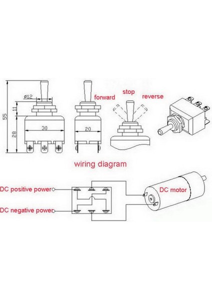 Sıcak Satış 6-Pin Turuncu Dpdt Dc Moto Ters Açık/kapalı/açık Geçiş Anahtarı ve Anahtar Kapağı (Yurt Dışından) indirimleri