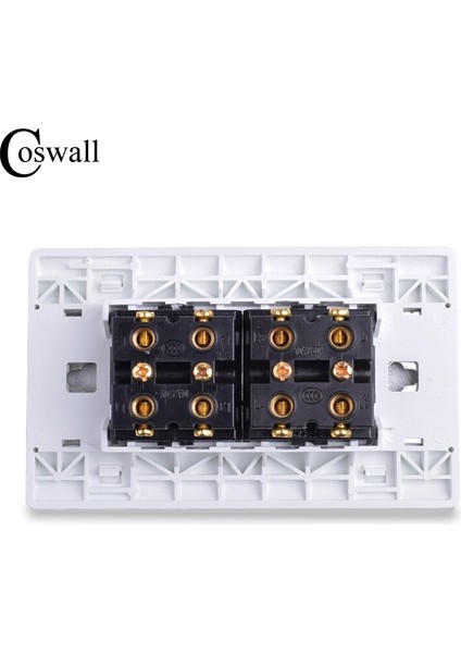 Coswall Basit Stil 4 Gang 2 Yollu Açık/kapalı Duvar Anahtarı Kesici Beyaz Renk Işık Anahtarı 114*70MM Ac 110 ~ 250 V C30-118-104M (Yurt Dışından) fırsatları