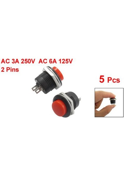 Takım: 5 x Anlık Spst Yok Yeşil Yuvarlak Başlıklı Basmalı Düğme Anahtarı Ac 250V/3A + 5 x Anlık Spst Yok Kırmızı Yuvarlak Başlıklı Basmalı Düğme Anahtarı Ac 6A/125V 3A/250V (Yurt Dışından) fırsatları