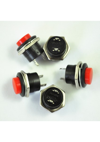 Takım: 5 x Anlık Spst Yok Yeşil Yuvarlak Başlıklı Basmalı Düğme Anahtarı Ac 250V/3A + 5 x Anlık Spst Yok Kırmızı Yuvarlak Başlıklı Basmalı Düğme Anahtarı Ac 6A/125V 3A/250V (Yurt Dışından) indirimleri