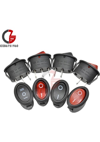 Adet 26X14MM Kcd7 Oval Basma Düğmesi Rocker Anahtarı 6A 250V 10A 125V Ac Geçiş Io On-Off Araba Tekne Güç Anahtarı 2pin 3pin LED Işık (Yurt Dışından) fiyatları