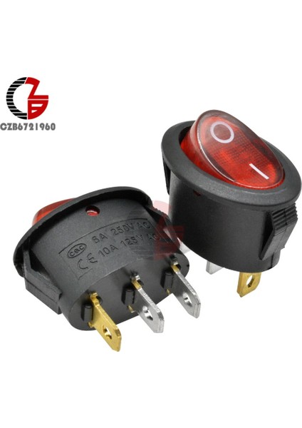 Adet 26X14MM Kcd7 Oval Basma Düğmesi Rocker Anahtarı 6A 250V 10A 125V Ac Geçiş Io On-Off Araba Tekne Güç Anahtarı 2pin 3pin LED Işık (Yurt Dışından) modelleri