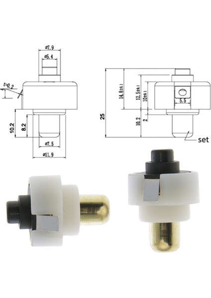 Çap 20MM LED El Feneri Basmalı Düğme Anahtarı Açık/kapalı Elektrikli Kuyruk Anahtarı 10 Adet/grup (Yurt Dışından) fırsatları