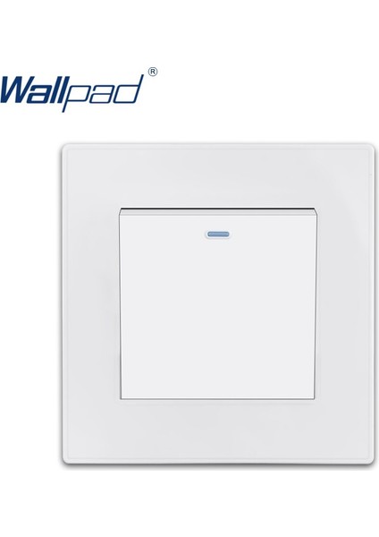 Yeni Varış 1 Gang Sıfırlama Anlık Kontak Wallpad Lüks Beyaz Duvar Işık Anahtarı Rocker Düğmesi 16A AC110 ~ 250V Pc Paneli (Yurt Dışından)