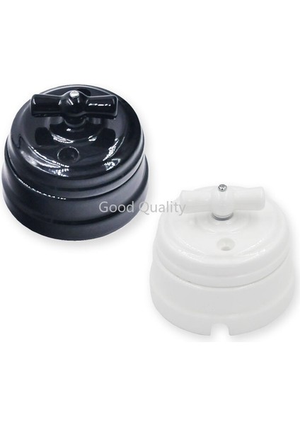 Ev Geliştirme Avrupa Seramik Anahtarı Duvar Topuzu Işık Anahtarı 10A Yalıtım Seramik Siyah Beyaz (Yurt Dışından) fiyatları