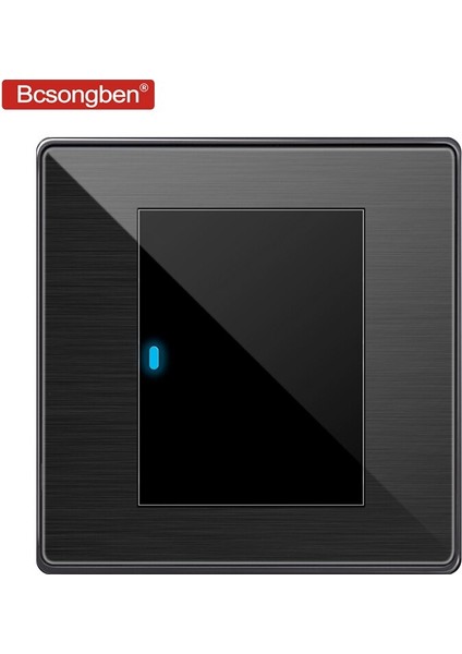 Bcsongben Standart Anahtar Basmalı Düğme Işık Anahtarı Duvar Siyah Paslanmaz Çelik 1 Gang 2 Yollu Anahtar Ac 110-250 V Kd1-1k2 (Yurt Dışından) fiyatları