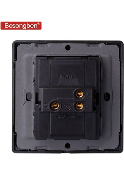 Bcsongben Standart Anahtar Basmalı Düğme Işık Anahtarı Duvar Siyah Paslanmaz Çelik 1 Gang 2 Yollu Anahtar Ac 110-250 V Kd1-1k2 (Yurt Dışından) fırsatları
