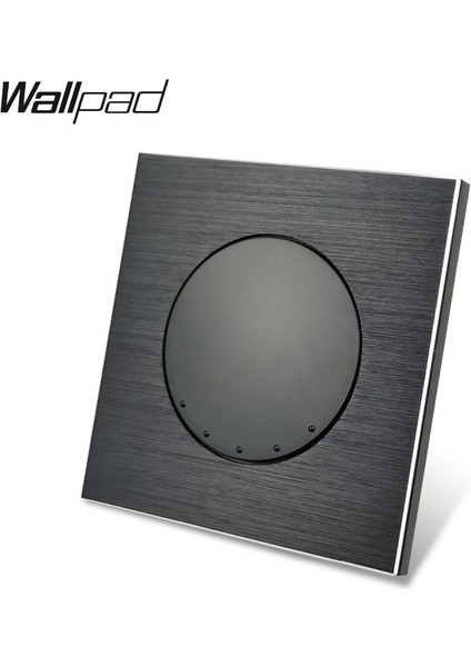 Wallpad L6 Siyah Alüminyum 1 Gang Sıfırlama Kapı Zili Döner Kapı 16A Için Anlık Anahtar (Yurt Dışından)