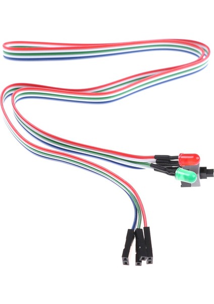 Pc Masaüstü Bilgisayar Kasası Atx Pc Bilgisayar Anakartı Güç Kablosu 2 LED Işık ile Açma/kapama/sıfırlama 50CM (Yurt Dışından)