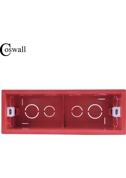 Coswall Montaj Kutusu Dahili Kaset 186MM*67.5MM*50MM 197MM*72MM Standart Anahtar ve Priz Için Kırmızı Renk (Yurt Dışından)