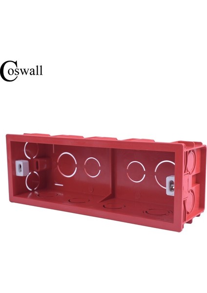 Coswall Montaj Kutusu Dahili Kaset 186MM*67.5MM*50MM 197MM*72MM Standart Anahtar ve Priz Için Kırmızı Renk (Yurt Dışından) modelleri